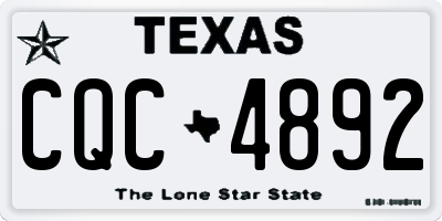 TX license plate CQC4892