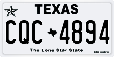 TX license plate CQC4894