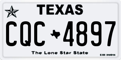 TX license plate CQC4897