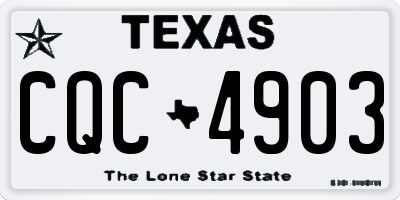 TX license plate CQC4903