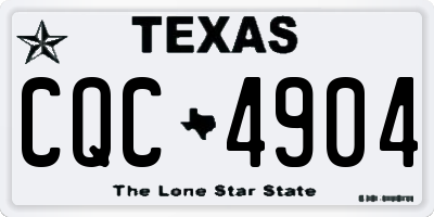 TX license plate CQC4904