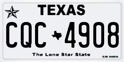 TX license plate CQC4908