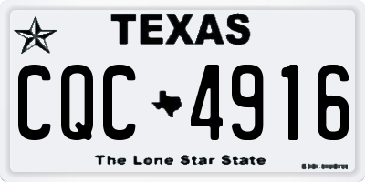 TX license plate CQC4916
