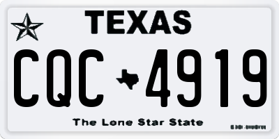 TX license plate CQC4919