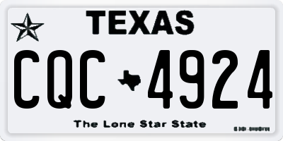 TX license plate CQC4924