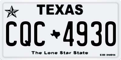 TX license plate CQC4930