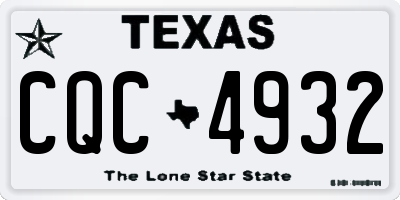TX license plate CQC4932