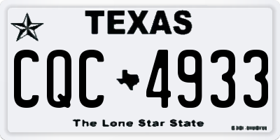 TX license plate CQC4933