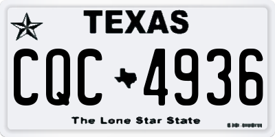 TX license plate CQC4936