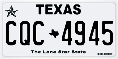 TX license plate CQC4945