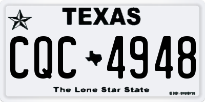 TX license plate CQC4948