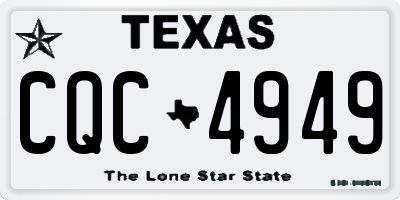 TX license plate CQC4949