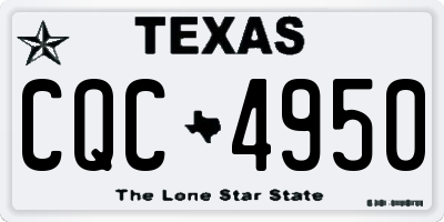 TX license plate CQC4950