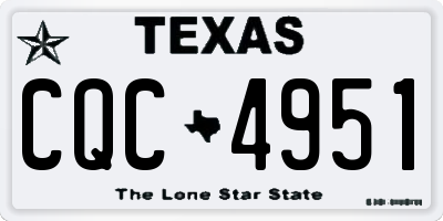 TX license plate CQC4951