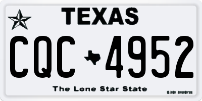 TX license plate CQC4952