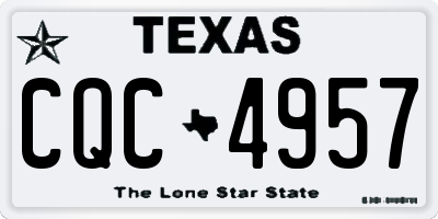 TX license plate CQC4957