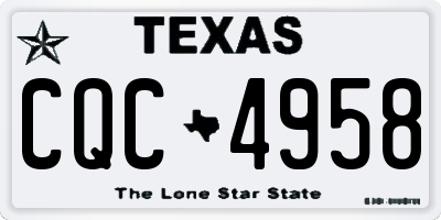 TX license plate CQC4958