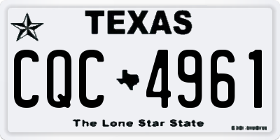 TX license plate CQC4961