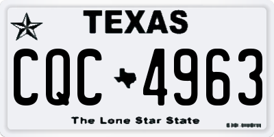 TX license plate CQC4963
