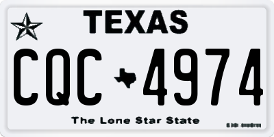 TX license plate CQC4974