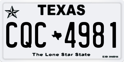 TX license plate CQC4981
