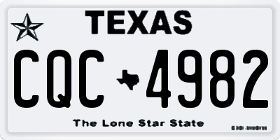 TX license plate CQC4982