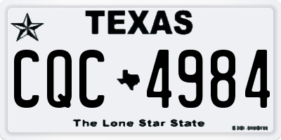 TX license plate CQC4984