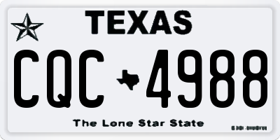 TX license plate CQC4988