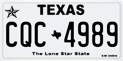 TX license plate CQC4989