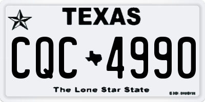 TX license plate CQC4990