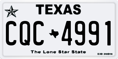 TX license plate CQC4991