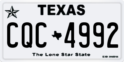 TX license plate CQC4992