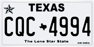 TX license plate CQC4994