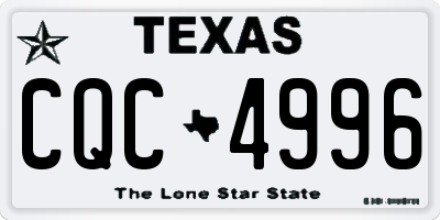 TX license plate CQC4996