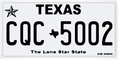 TX license plate CQC5002