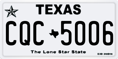 TX license plate CQC5006