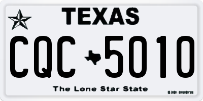 TX license plate CQC5010