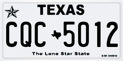 TX license plate CQC5012