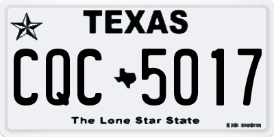 TX license plate CQC5017