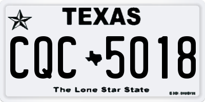 TX license plate CQC5018