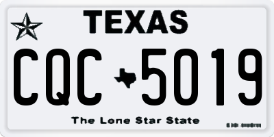 TX license plate CQC5019
