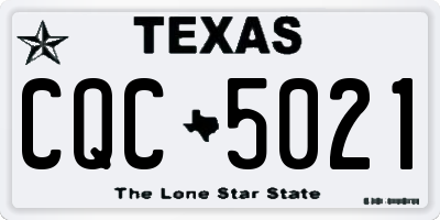 TX license plate CQC5021