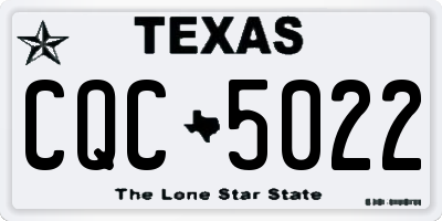 TX license plate CQC5022