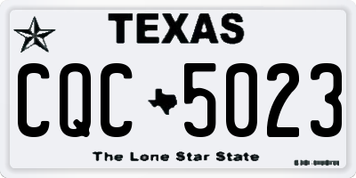TX license plate CQC5023