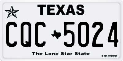 TX license plate CQC5024