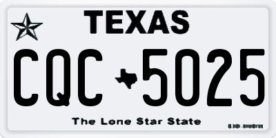 TX license plate CQC5025