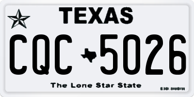 TX license plate CQC5026