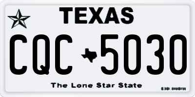 TX license plate CQC5030