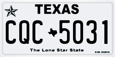 TX license plate CQC5031