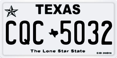 TX license plate CQC5032